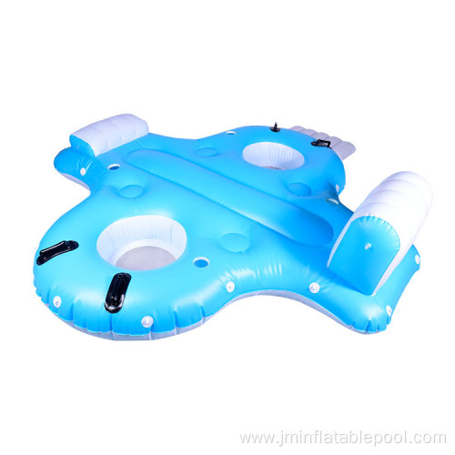 Custom Inflatable Island swimming pool floats for adults
